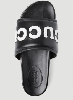 Men Gucci Slides^Logo Slides