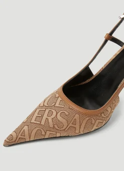 Logo Sling Back High Heels></noscript>Versace Sale