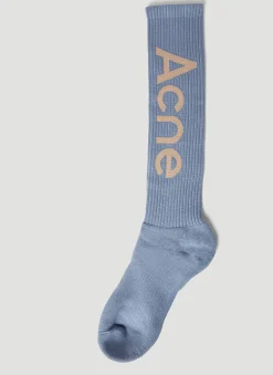 Men Acne Studios Socks^Logo Socks