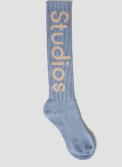 Men Acne Studios Socks^Logo Socks