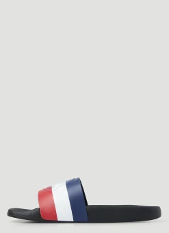 Men Moncler Slides^Logo Stripe Slides