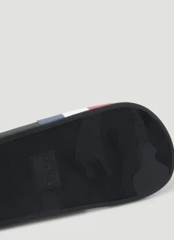 Men Moncler Slides^Logo Stripe Slides