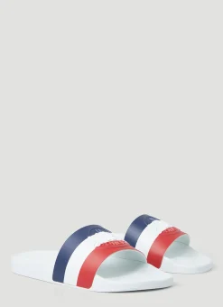 Men Moncler Slides^Logo Stripe Slides