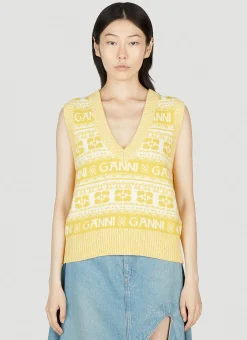 Logo Sweater Vest>GANNI Discount
