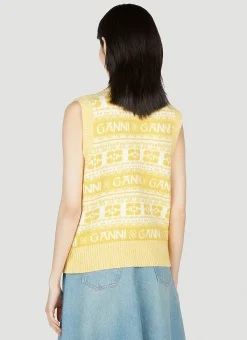 Logo Sweater Vest></noscript>GANNI Discount