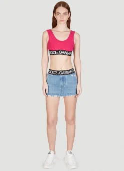 Logo Tape Crop Top>Dolce & Gabbana Sale
