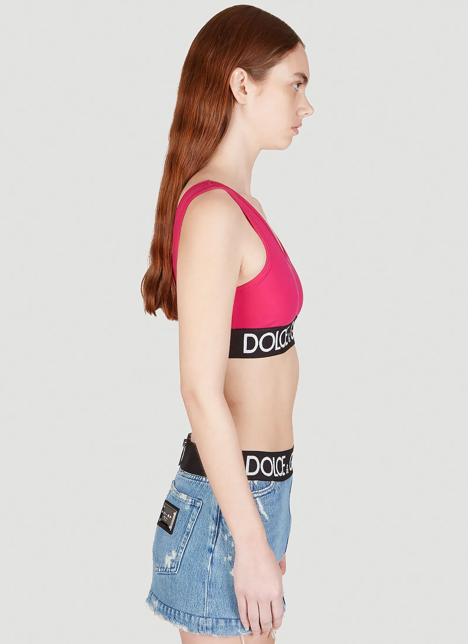 Logo Tape Crop Top>Dolce & Gabbana Sale