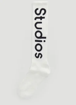Men Acne Studios Socks^Logo-Jacquard Socks