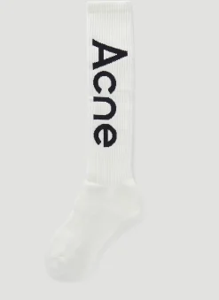 Men Acne Studios Socks^Logo-Jacquard Socks
