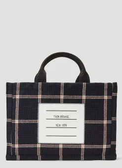 Men Thom Browne Tote Bags^Logo-Patch Tote Bag