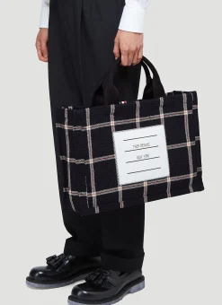Men Thom Browne Tote Bags^Logo-Patch Tote Bag