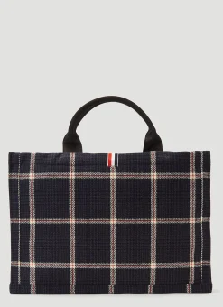Men Thom Browne Tote Bags^Logo-Patch Tote Bag
