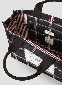 Men Thom Browne Tote Bags^Logo-Patch Tote Bag