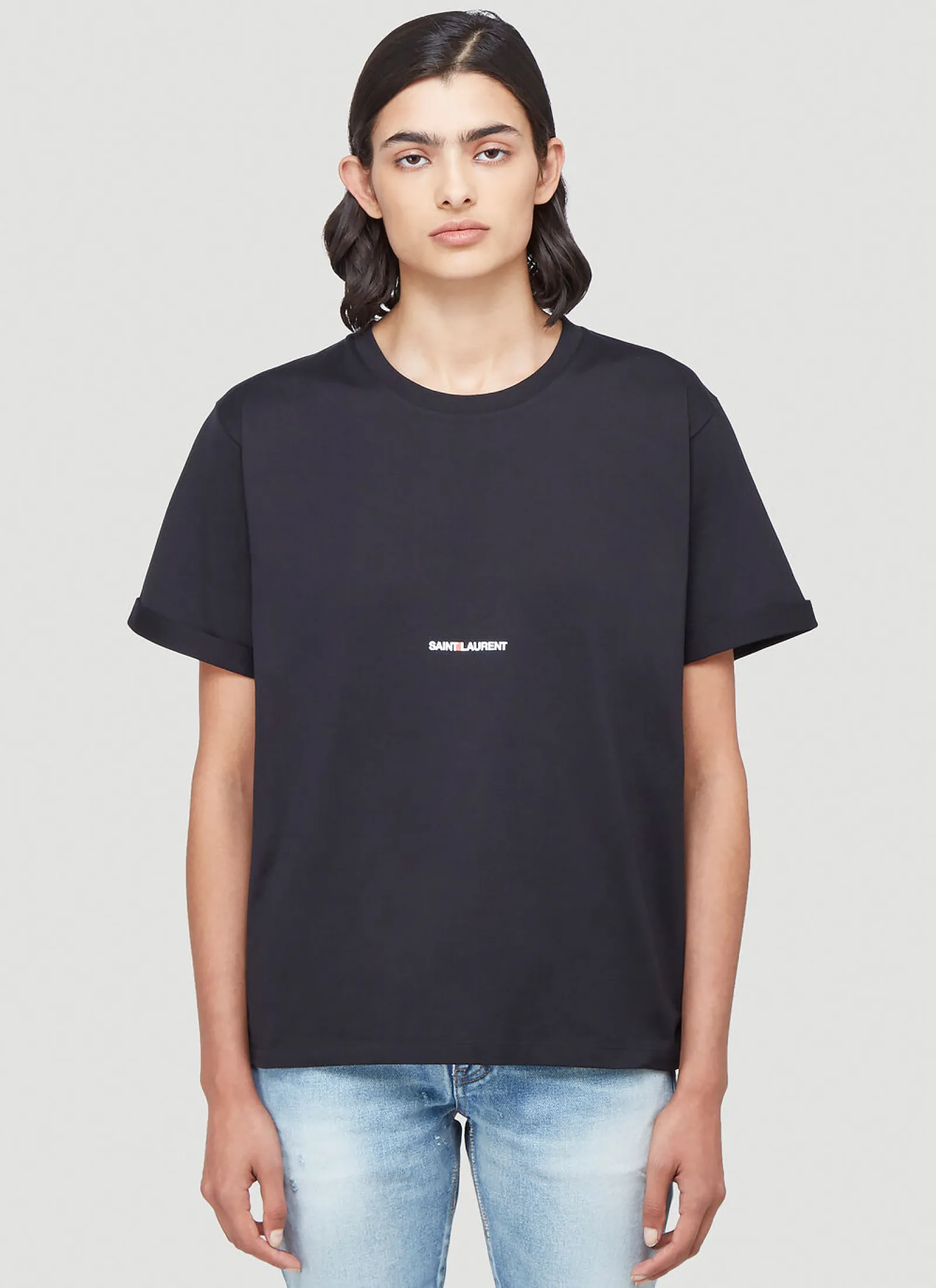 Logo-Print Boxy T-Shirt>Saint Laurent Clearance