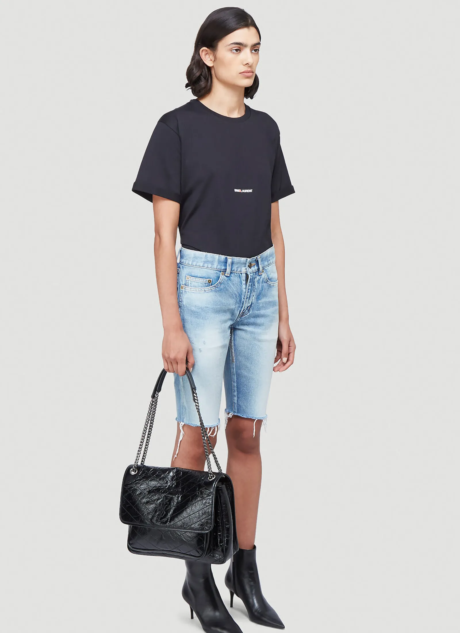 Logo-Print Boxy T-Shirt>Saint Laurent Clearance