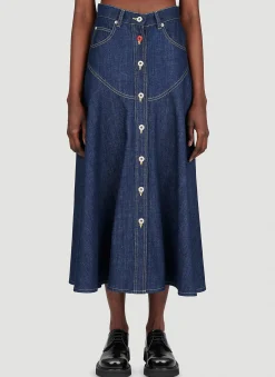 Long Flared Denim Skirt>Kenzo Best