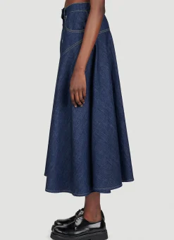 Long Flared Denim Skirt></noscript>Kenzo Best
