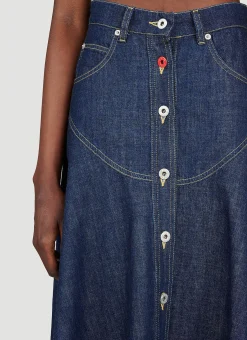 Long Flared Denim Skirt></noscript>Kenzo Best