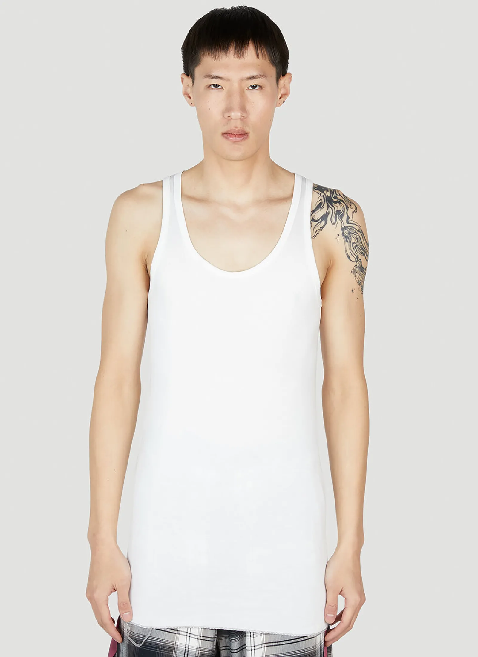 Men Sulvam Tops^Long Tank Top
