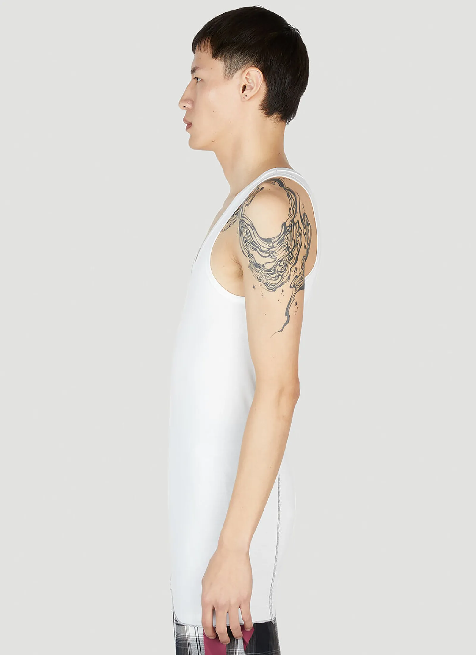 Men Sulvam Tops^Long Tank Top