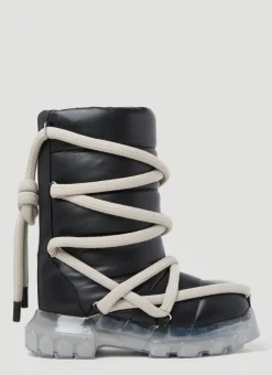 Men Rick Owens Boots^Lunar Tractor Padded Leather Boots