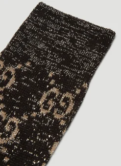 Men Gucci Socks^Lurex Gg Motif Stretch Socks