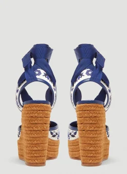 Majolica Print Espadrille Wedges><noscript><img width=