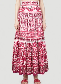 Majolica Print Maxi Skirt>Dolce & Gabbana Hot