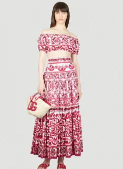 Majolica Print Maxi Skirt>Dolce & Gabbana Hot