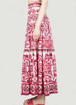 Majolica Print Maxi Skirt></noscript>Dolce & Gabbana Hot