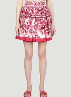Majolica Print Skirt>Dolce & Gabbana Outlet
