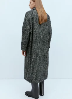Men Dries Van Noten Coats^Marled Long Wool Coat