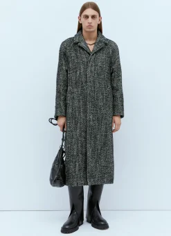 Men Dries Van Noten Coats^Marled Long Wool Coat