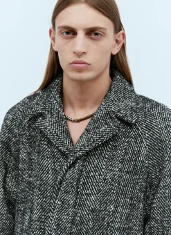 Men Dries Van Noten Coats^Marled Long Wool Coat