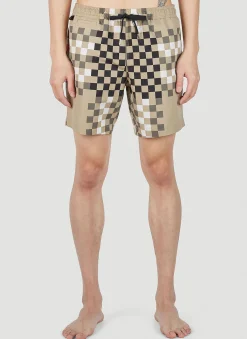 Men Burberry Swimwear^Martin Pixel Check Swim Shorts
