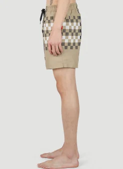 Men Burberry Swimwear^Martin Pixel Check Swim Shorts