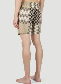 Men Burberry Swimwear^Martin Pixel Check Swim Shorts