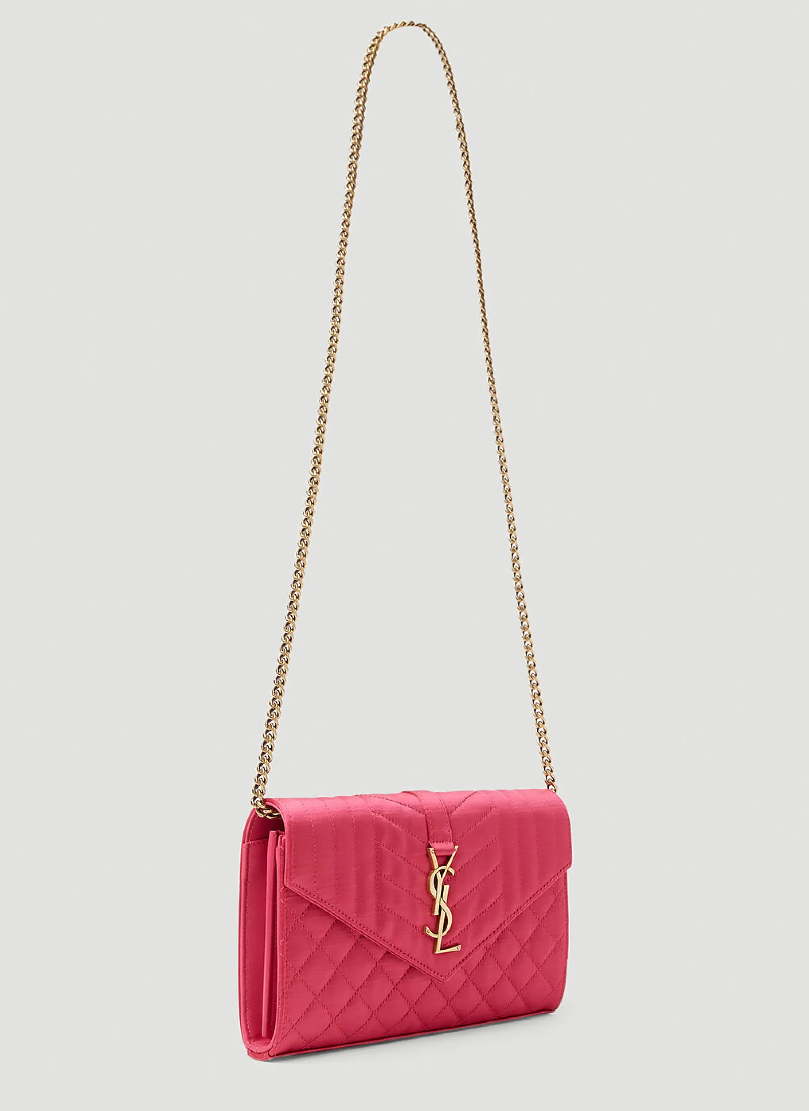 Men Saint Laurent Wallets & Cardholders^Matelasse Envelope Chain Wallet