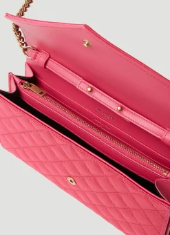 Men Saint Laurent Wallets & Cardholders^Matelasse Envelope Chain Wallet