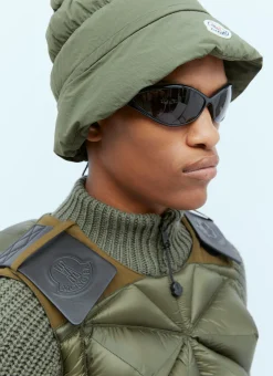 Men Moncler x Pharrell Williams Hats^Matte Ruched Bucket Hat