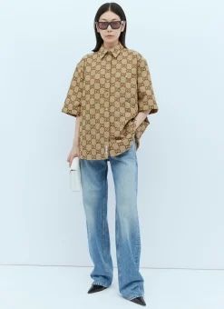 Maxi Gg Canvas Shirt>Gucci Hot