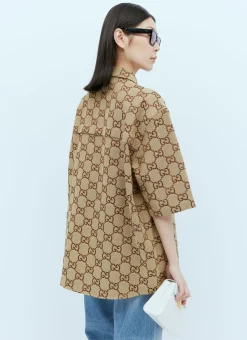 Maxi Gg Canvas Shirt>Gucci Hot