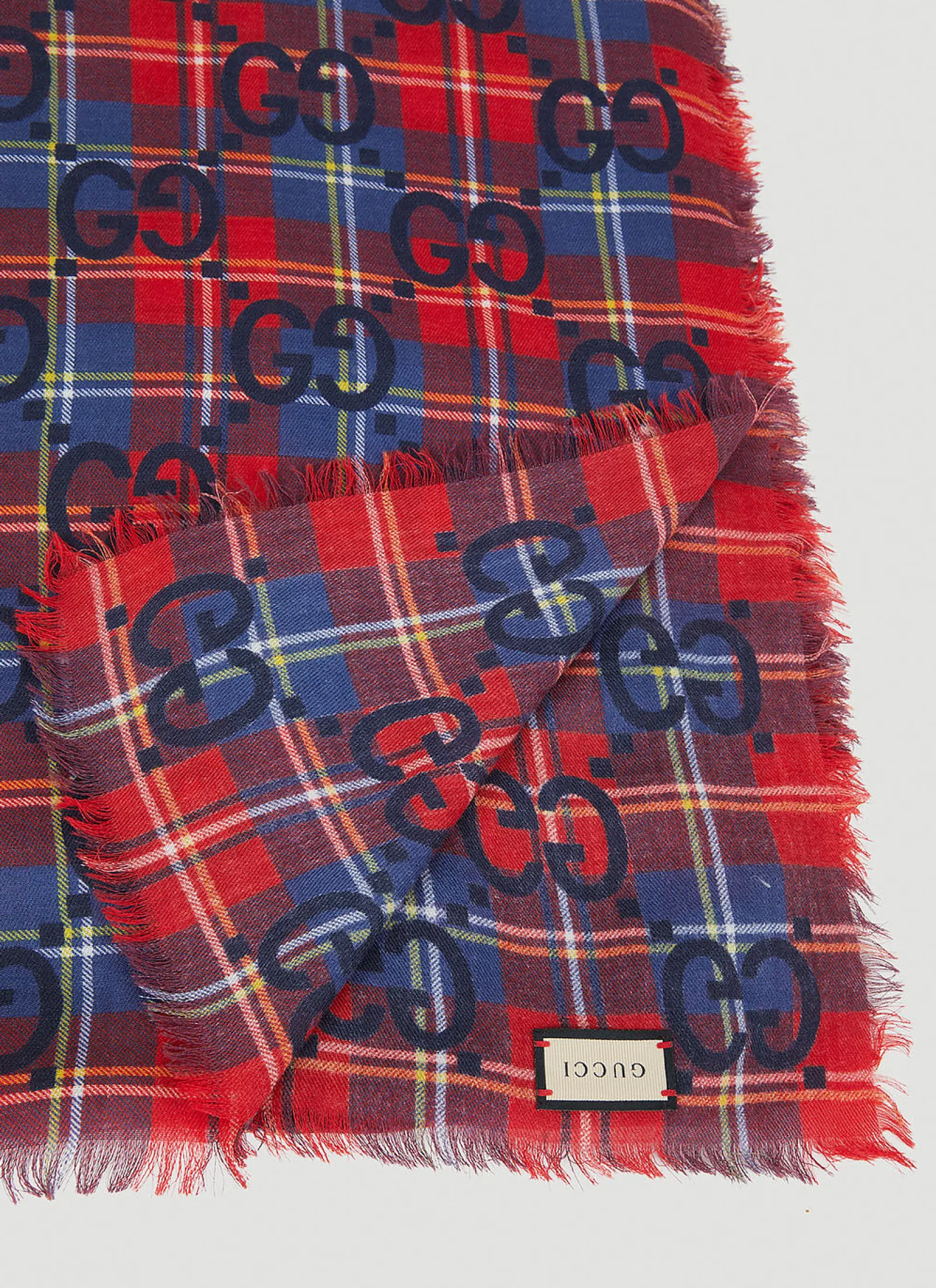 Men Gucci Scarves^Maxi Gg Tartan Scarf