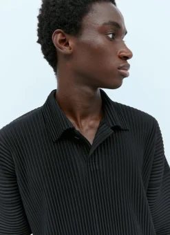 Men Homme Plissé Issey Miyake Knitwear^Mc August Pleated Knit Polo Shirt