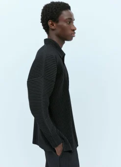 Men Homme Plissé Issey Miyake Knitwear^Mc August Pleated Knit Polo Shirt