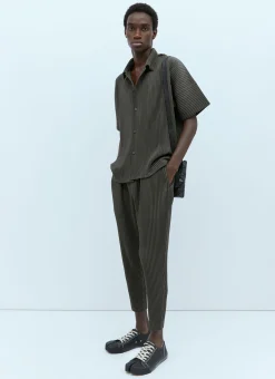 Men Homme Plissé Issey Miyake Pants^Mc July Pleated Knit Pants