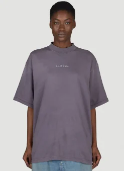 Medium-Fit Logo Print T-Shirt>Balenciaga Sale