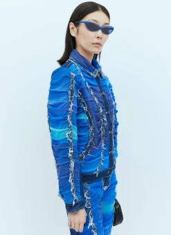 Mesh Construction Denim Jacket>Paula Canovas del Vas Discount