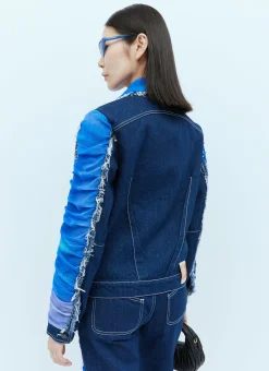 Mesh Construction Denim Jacket>Paula Canovas del Vas Discount