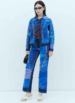 Mesh Construction Denim Jeans>Paula Canovas del Vas Clearance